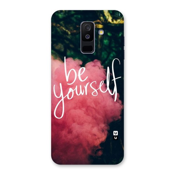 Be Yourself Greens Back Case for Galaxy A6 Plus