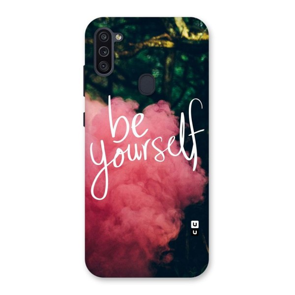 Be Yourself Greens Back Case for Galaxy M11