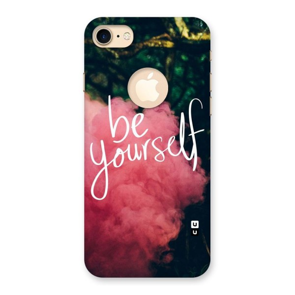 Be Yourself Greens Back Case for iPhone 7 Logo Cut