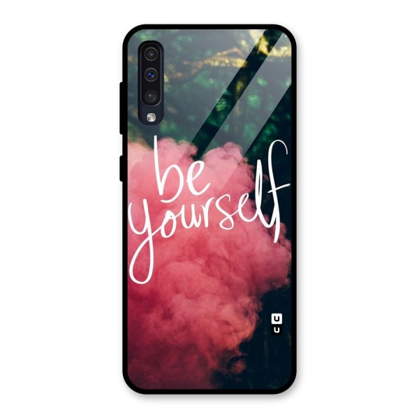 Be Yourself Greens Glass Back Case for Galaxy A50s