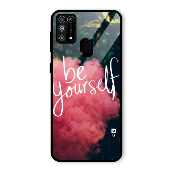 Be Yourself Greens Glass Back Case for Galaxy M31