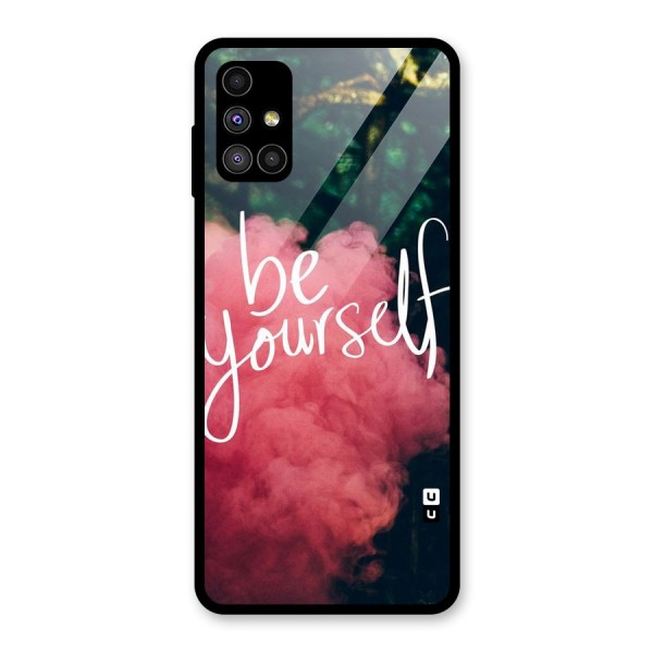Be Yourself Greens Glass Back Case for Galaxy M51