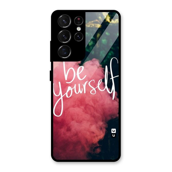 Be Yourself Greens Glass Back Case for Galaxy S21 Ultra 5G