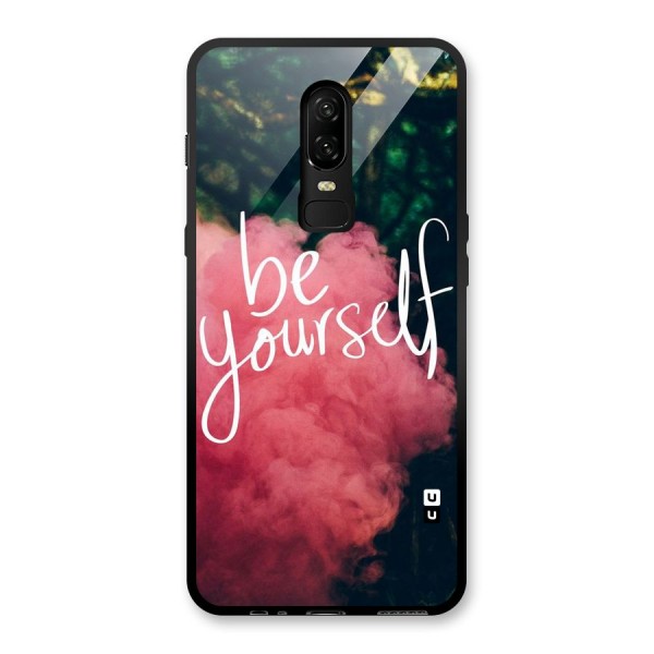 Be Yourself Greens Glass Back Case for OnePlus 6