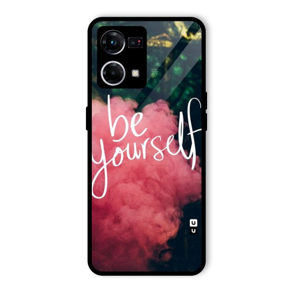 Be Yourself Greens Glass Back Case for Oppo F21 Pro 4G