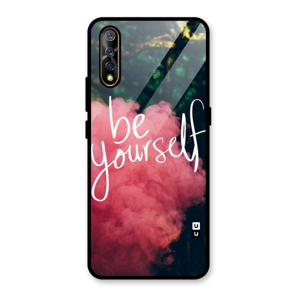Be Yourself Greens Glass Back Case for Vivo S1