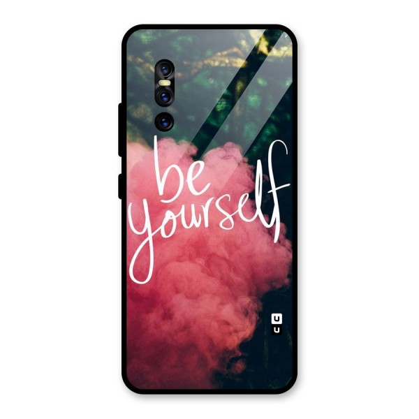 Be Yourself Greens Glass Back Case for Vivo V15 Pro