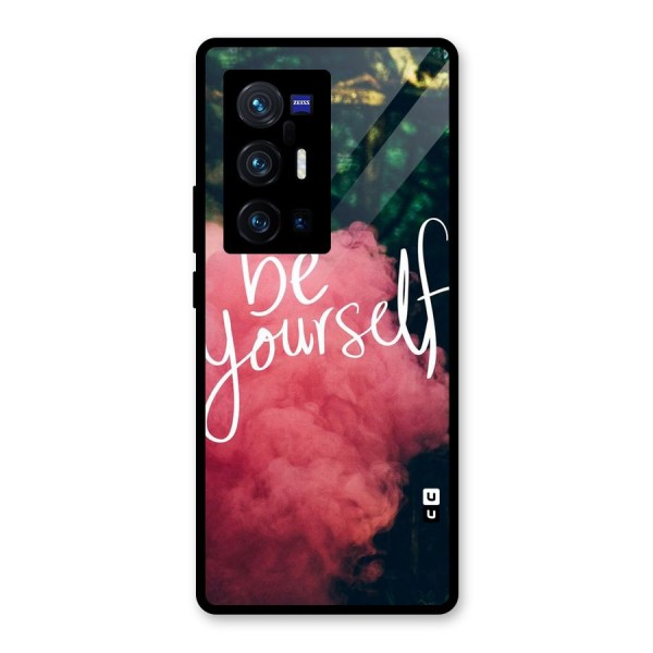 Be Yourself Greens Glass Back Case for Vivo X70 Pro Plus