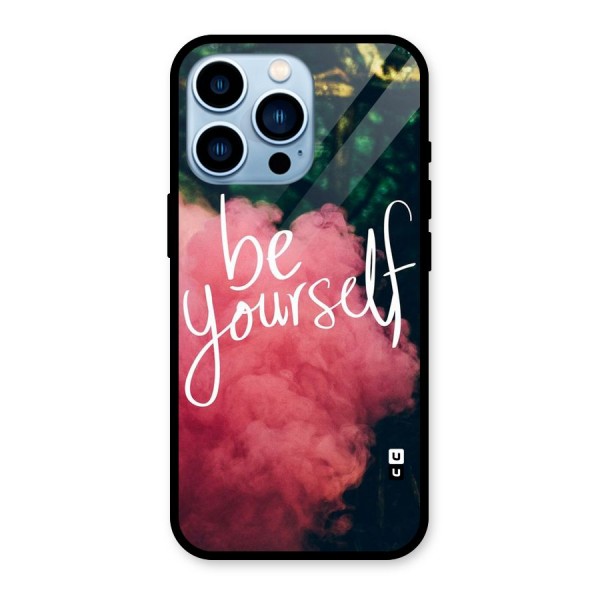 Be Yourself Greens Glass Back Case for iPhone 13 Pro