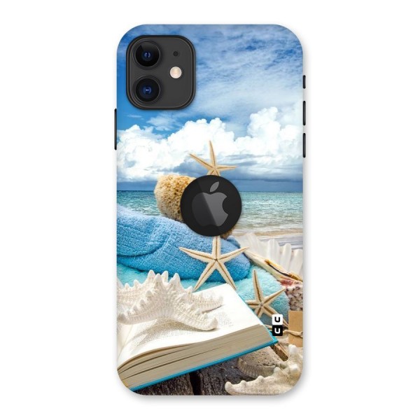 Beach Sky Back Case for iPhone 11 Logo Cut