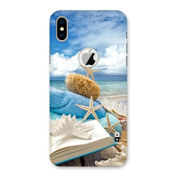Beach Sky Back Case for iPhone XS Logo Cut