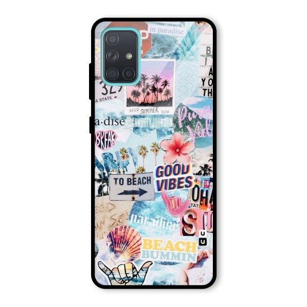 Beaching Life Glass Back Case for Galaxy A71