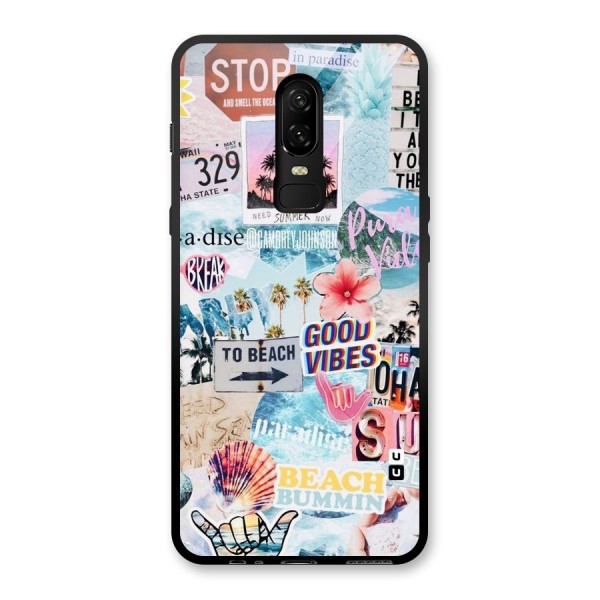 Beaching Life Glass Back Case for OnePlus 6