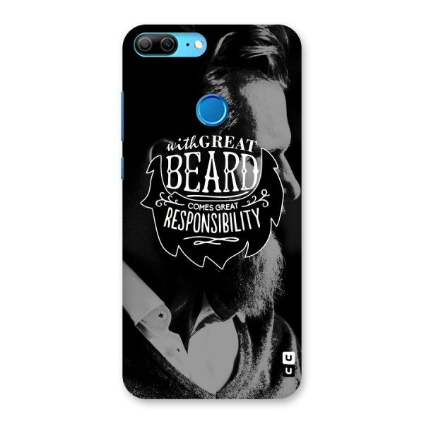 Beard Responsibility Quote Back Case for Honor 9 Lite