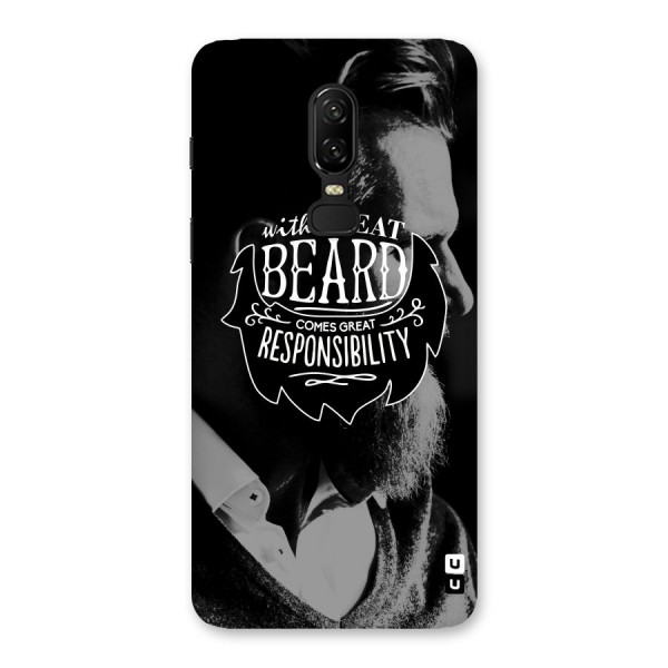 Beard Responsibility Quote Back Case for OnePlus 6