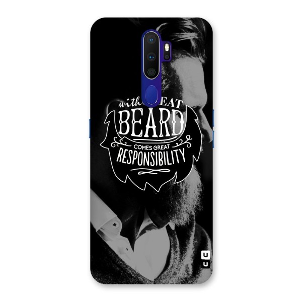 Beard Responsibility Quote Back Case for Oppo A9 (2020)