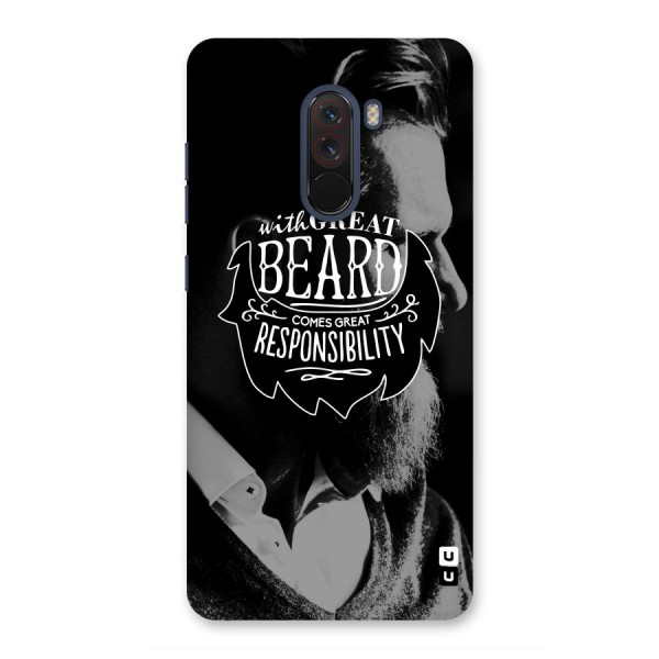 Beard Responsibility Quote Back Case for Poco F1