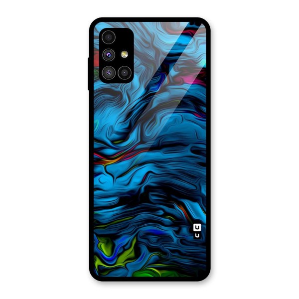 Beautiful Abstract Design Art Glass Back Case for Galaxy M51