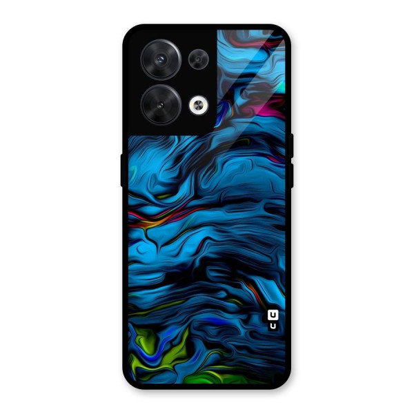 Beautiful Abstract Design Art Glass Back Case for Oppo Reno8 5G