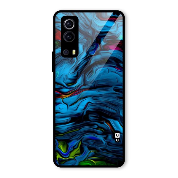 Beautiful Abstract Design Art Glass Back Case for Vivo iQOO Z3