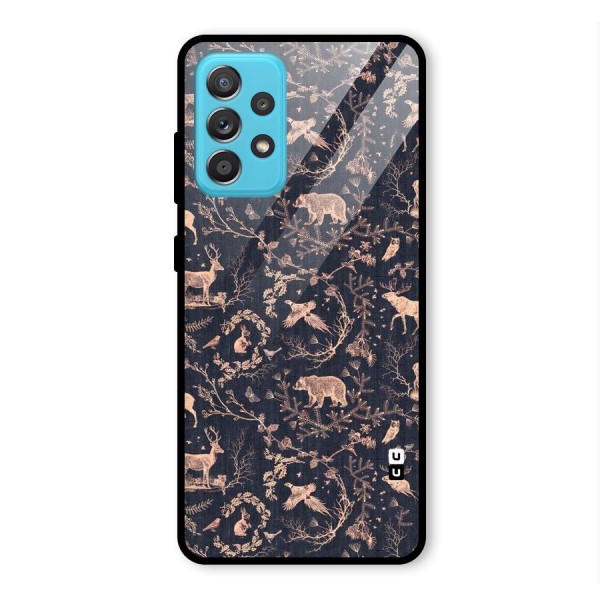 Beautiful Animal Design Glass Back Case for Galaxy A52s 5G