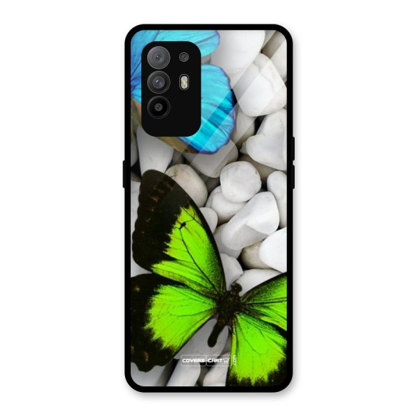 Beautiful Butterflies Glass Back Case for Oppo F19 Pro Plus 5G