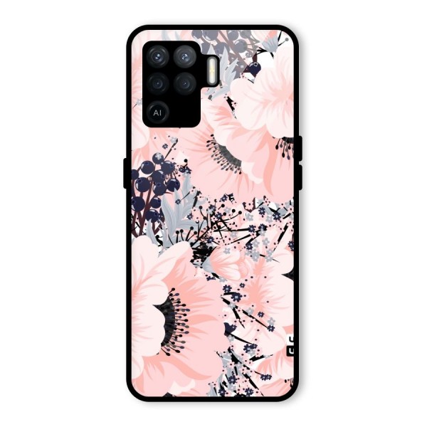 Beautiful Flowers Glass Back Case for Oppo F19 Pro
