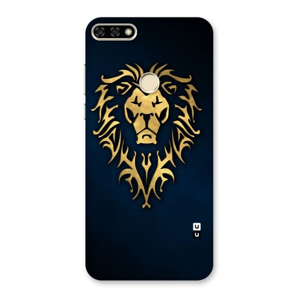 Beautiful Golden Lion Design Back Case for Honor 7A