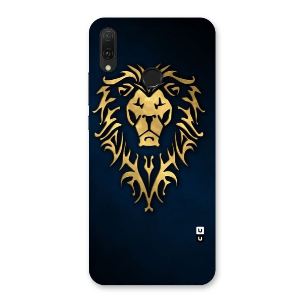 Beautiful Golden Lion Design Back Case for Huawei Y9 (2019)