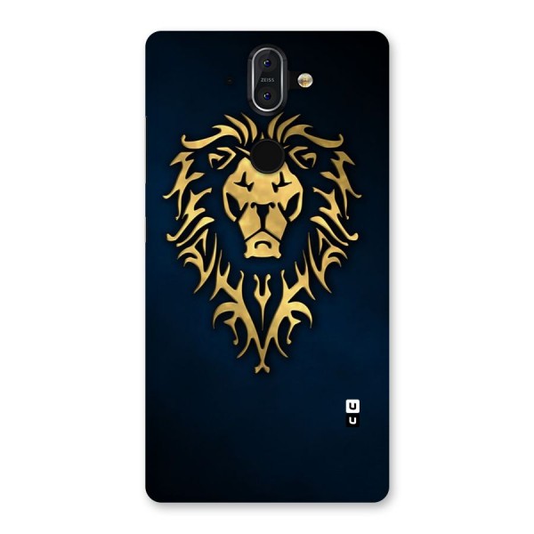 Beautiful Golden Lion Design Back Case for Nokia 8 Sirocco