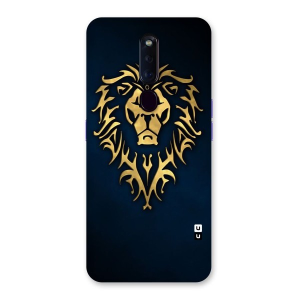 Beautiful Golden Lion Design Back Case for Oppo F11 Pro