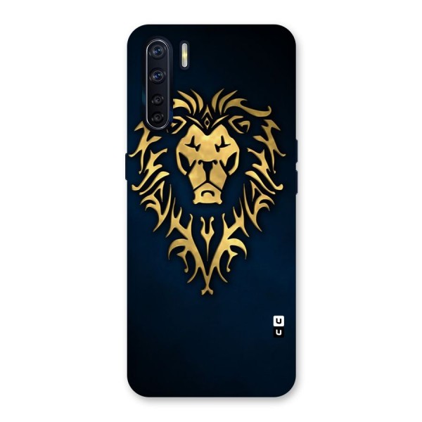 Beautiful Golden Lion Design Back Case for Oppo F15