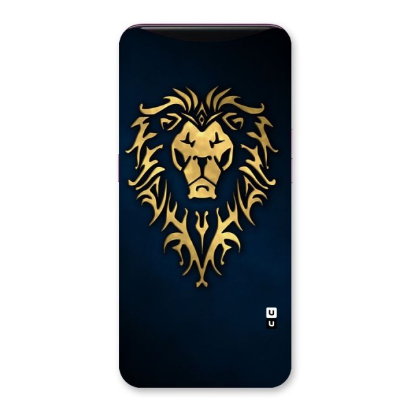 Beautiful Golden Lion Design Back Case for Oppo Find X