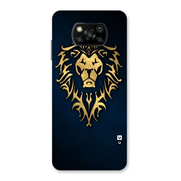 Beautiful Golden Lion Design Back Case for Poco X3