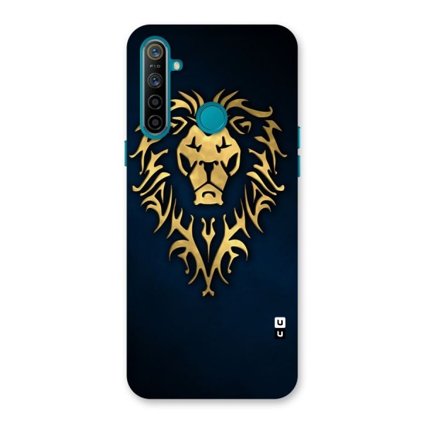 Beautiful Golden Lion Design Back Case for Realme 5i