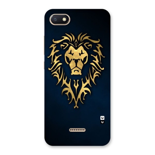 Beautiful Golden Lion Design Back Case for Redmi 6A