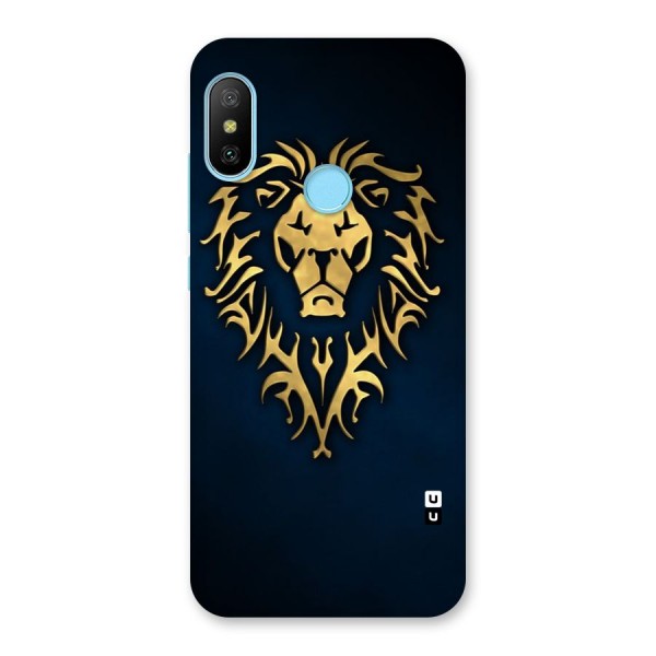 Beautiful Golden Lion Design Back Case for Redmi 6 Pro