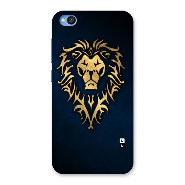 Beautiful Golden Lion Design Back Case for Redmi Go