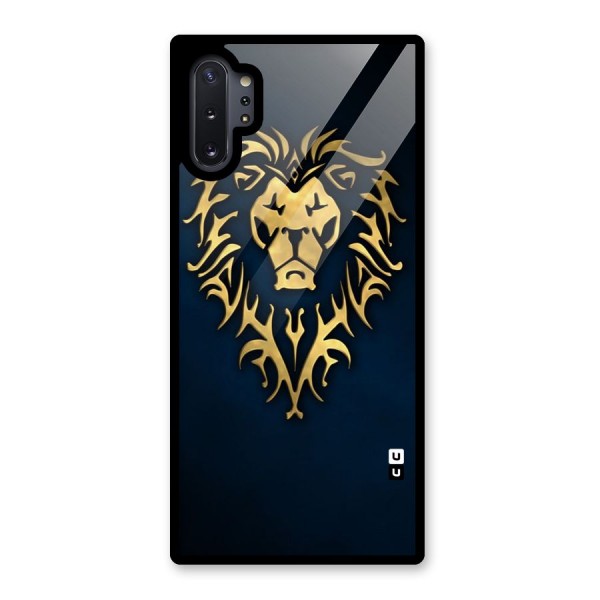 Beautiful Golden Lion Design Glass Back Case for Galaxy Note 10 Plus