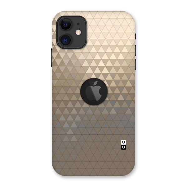 Beautiful Golden Pattern Back Case for iPhone 11 Logo Cut
