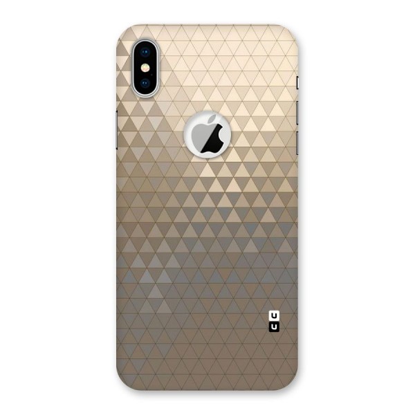 Beautiful Golden Pattern Back Case for iPhone XS Logo Cut