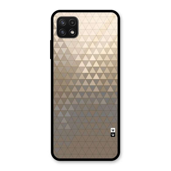 Beautiful Golden Pattern Glass Back Case for Galaxy A22 5G