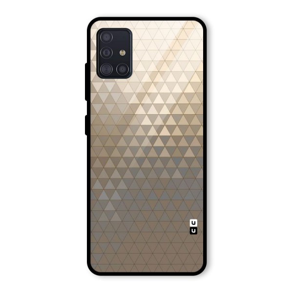 Beautiful Golden Pattern Glass Back Case for Galaxy A51