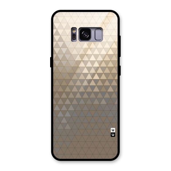 Beautiful Golden Pattern Glass Back Case for Galaxy S8