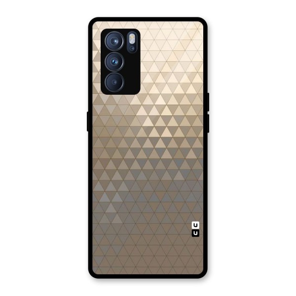 Beautiful Golden Pattern Glass Back Case for Oppo Reno6 Pro 5G