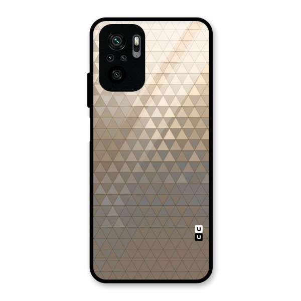 Beautiful Golden Pattern Glass Back Case for Redmi Note 10