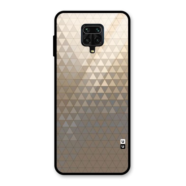 Beautiful Golden Pattern Glass Back Case for Redmi Note 9 Pro Max