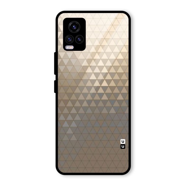 Beautiful Golden Pattern Glass Back Case for Vivo V20