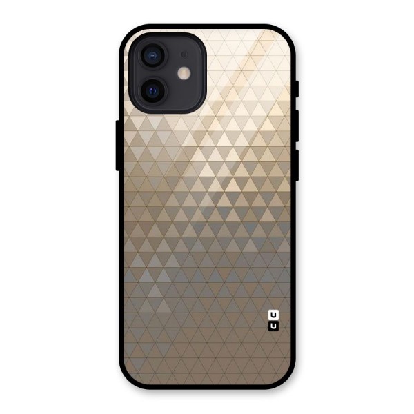 Beautiful Golden Pattern Glass Back Case for iPhone 12