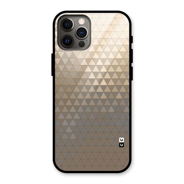 Beautiful Golden Pattern Glass Back Case for iPhone 12 Pro